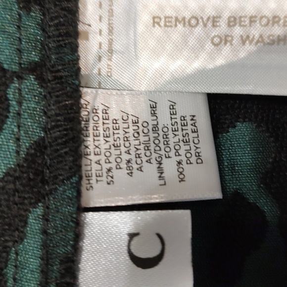 Ann Taylor Loft Black & Teal Sleeveless Leopard Print Fit & Flare Dress Size OP - Picture 6 of 7